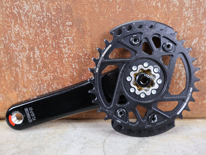 Powermeter von Sram, SRAM XX EAGLE AXS TRANSMISSION POWER METER KURBEL – DUB MTB WIDE / 55 MM – 165 MM vor USEDBIKES - OB.DE Hintergrund