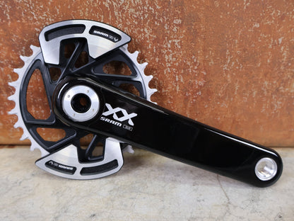 Powermeter von Sram, SRAM XX EAGLE AXS TRANSMISSION POWER METER KURBEL – DUB MTB WIDE / 55 MM – 170 MM vor USEDBIKES - OB.DE Hintergrund