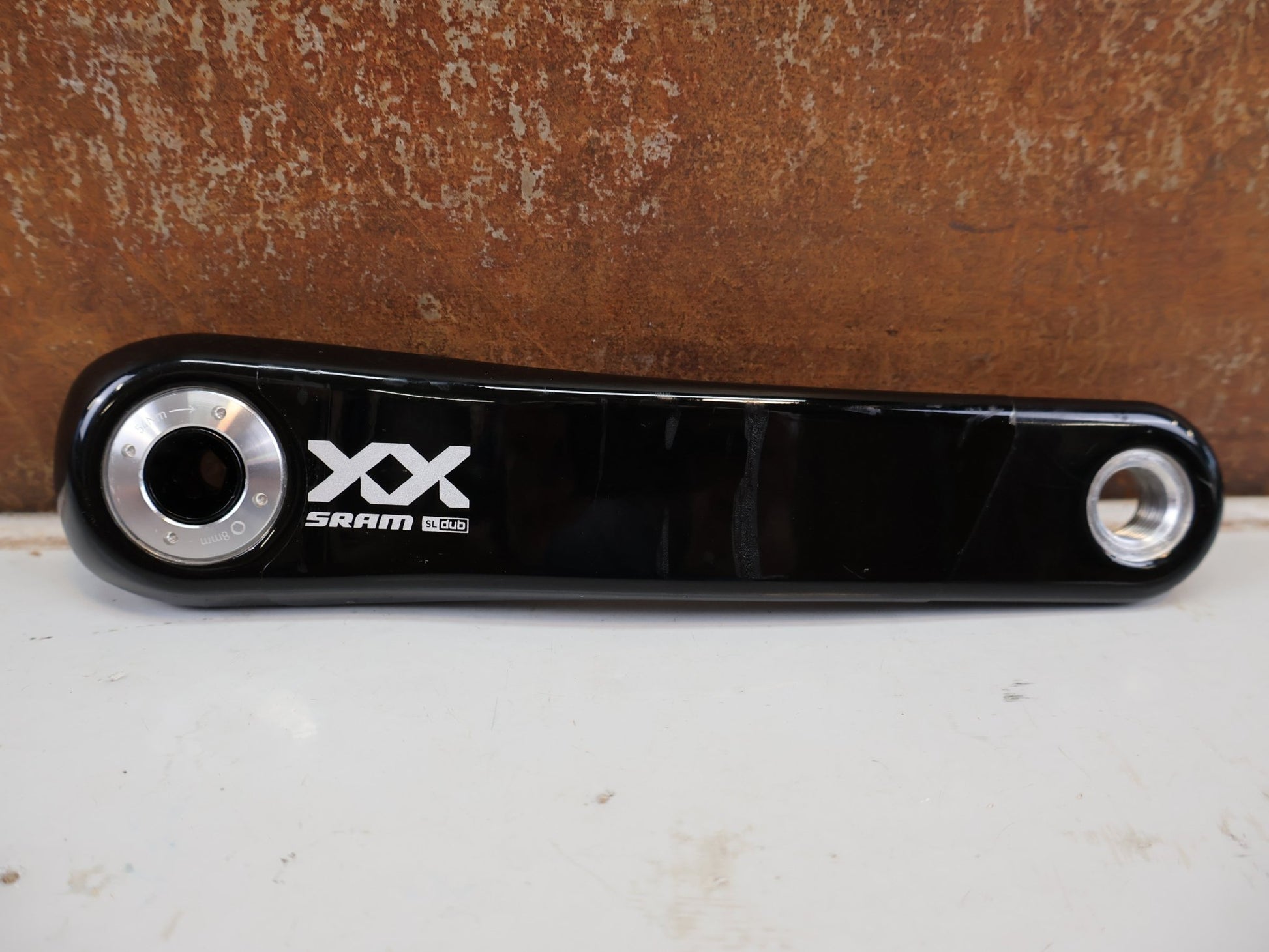 Kurbel von Sram, SRAM XX SL EAGLE T-TYPE KURBELARME / CARBON / 165MM / DUB / 8-BOLT / Q 168MM vor USEDBIKES-OB.DE Hintergrund