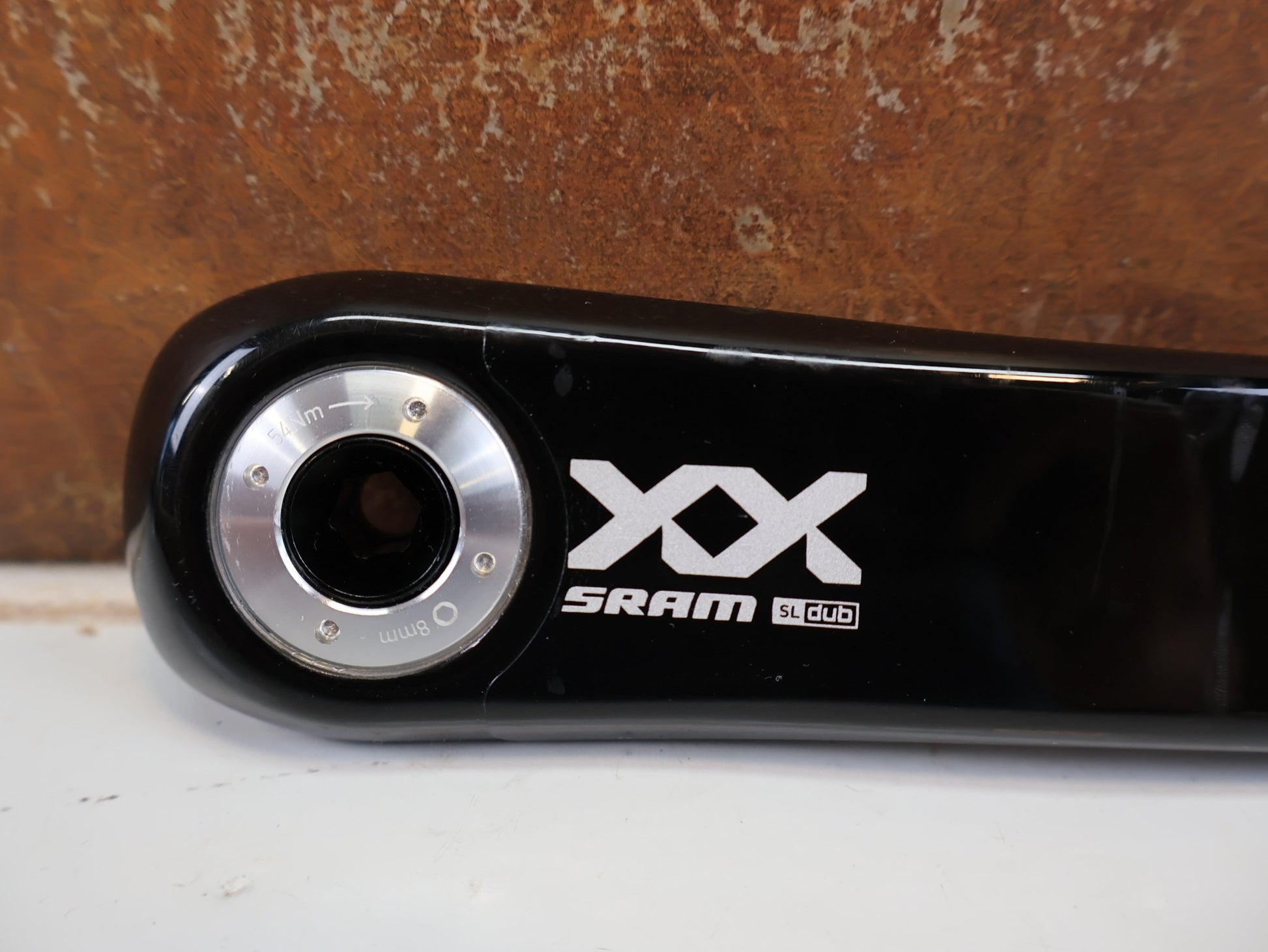 Kurbel von Sram, SRAM XX SL EAGLE T-TYPE KURBELARME / CARBON / 165MM / DUB / 8-BOLT / Q 168MM vor USEDBIKES-OB.DE Hintergrund