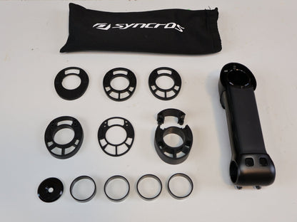 Vorbau von Syncros, SYNCROS RR IC / 140 MM / ALU CARBON VORBAU / 31.8 MM / -6 GRAD / INLINE vor USEDBIKES-OB.DE Hintergrund