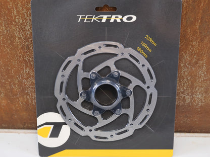 Bremsscheibe von Tektro, TEKTRO TR35 CENTER LOCK BREMSSCHEIBE / 2-TEILIG 160 MM / SCHEIBENBREMSE ROTOR vor USEDBIKES-OB.DE Hintergrund