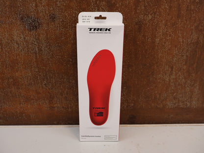 Sonstiges von Trek, TREK BIODYNAMIC EINLEGESOHLEN / FAHRRADSCHUHE ERGONOMISCH FLACH ROT vor USEDBIKES-OB.DE Hintergrund