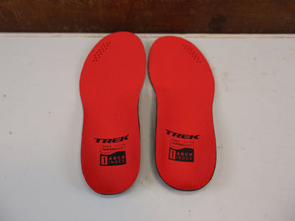 Sonstiges von Trek, TREK BIODYNAMIC EINLEGESOHLEN / FAHRRADSCHUHE ERGONOMISCH FLACH ROT vor USEDBIKES-OB.DE Hintergrund