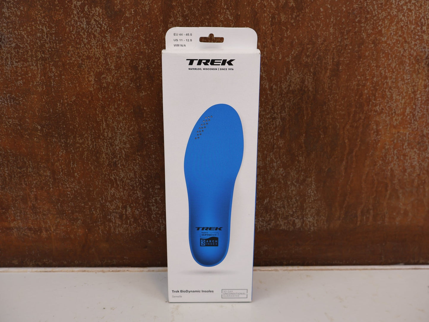 Sonstiges von Trek, TREK BIODYNAMIC EINLEGESOHLEN / FAHRRADSCHUHE ERGONOMISCH HOCH BLAU vor USEDBIKES-OB.DE Hintergrund