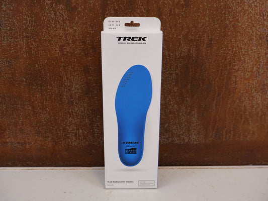 Sonstiges von Trek, TREK BIODYNAMIC EINLEGESOHLEN / FAHRRADSCHUHE ERGONOMISCH HOCH BLAU vor USEDBIKES-OB.DE Hintergrund