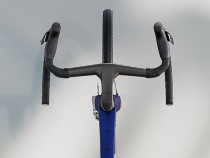 Gravel/Cyclocross von Trek, TREK CHECKMATE SLR 9 AXS / MATTE HEX BLUE / L vor USEDBIKES - OB.DE Hintergrund