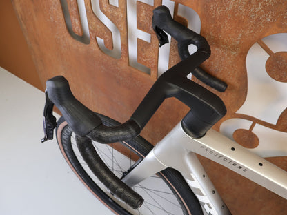 Gravel/Cyclocross von Trek, TREK CHECKMATE SLR PROJECT ONE GRAVEL AXS / L vor USEDBIKES-OB.DE Hintergrund