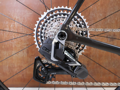 Gravel/Cyclocross von Trek, TREK CHECKMATE SLR PROJECT ONE GRAVEL AXS / L vor USEDBIKES-OB.DE Hintergrund
