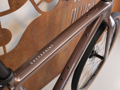 Gravel/Cyclocross von Trek, Trek Checkpoint ALR 5 Gen 3 Bronze Age SRAM Apex / XS vor USEDBIKES-OB.DE Hintergrund