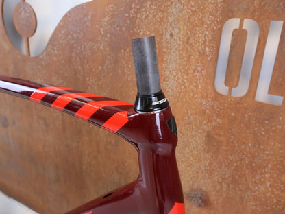 Gravel-/Cyclocrossrahmen von Trek, TREK CROCKETT DISC RAHMENSET COBRA BLOOD / 58CM vor USEDBIKES-OB.DE Hintergrund