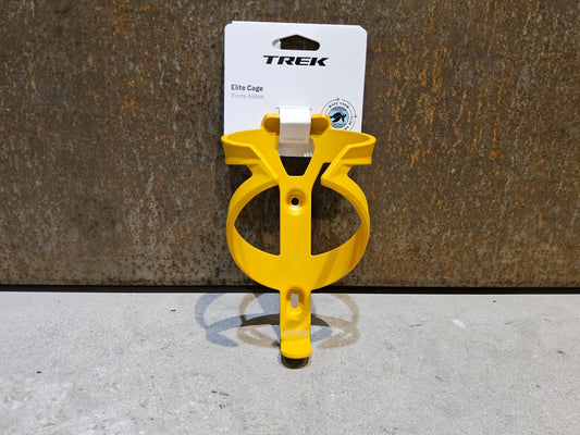 Trinkflaschen und Halter von Trek, TREK ELITE RECYCLED FLASCHENHALTER / BAJA YELLOW vor USEDBIKES - OB.DE Hintergrund