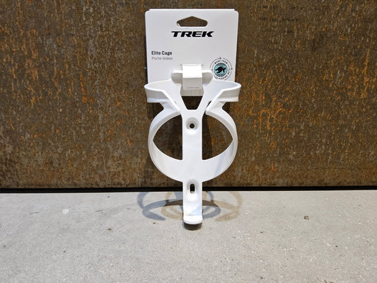 Trinkflaschen und Halter von Trek, TREK ELITE RECYCLED FLASCHENHALTER / WHITE vor USEDBIKES - OB.DE Hintergrund