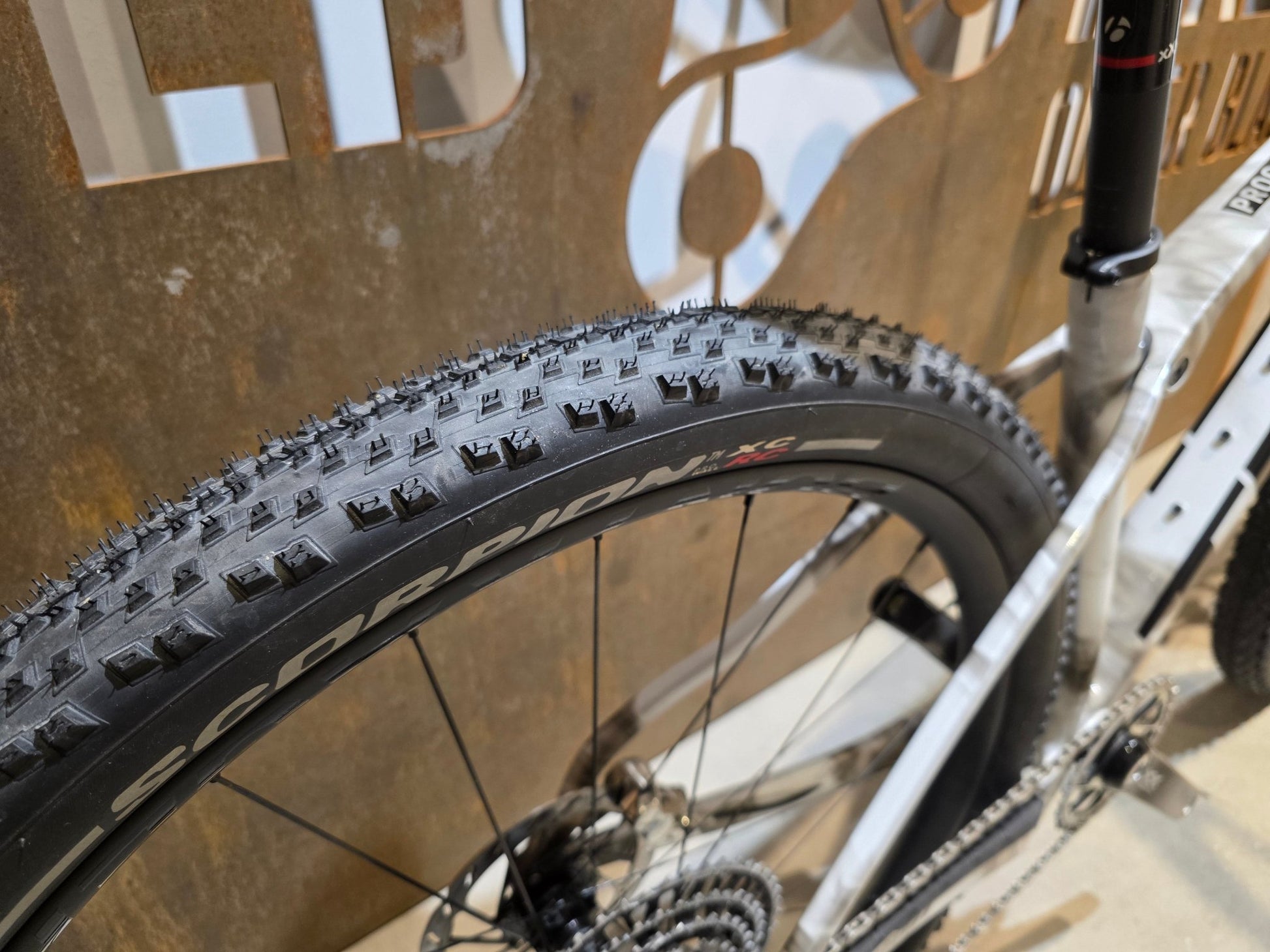 Mountainbike von Trek, TREK FACTORY RACING TEAM PROCALIBER TRANSMISSION XX SL / M vor USEDBIKES - OB.DE Hintergrund