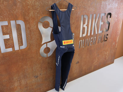 Herrenbekleidung - TFR von Santini, TREK FACTORY RACING XC THERMAL BIBTIGHT / LANGE TRÄGERHOSE / HERREN vor USEDBIKES-OB.DE Hintergrund