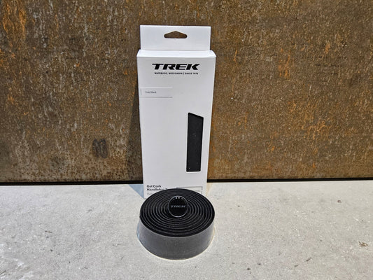 Griffe und Lenkerbänder von Trek, TREK GEL CORK LENKERBANDSET / BLACK vor USEDBIKES - OB.DE Hintergrund