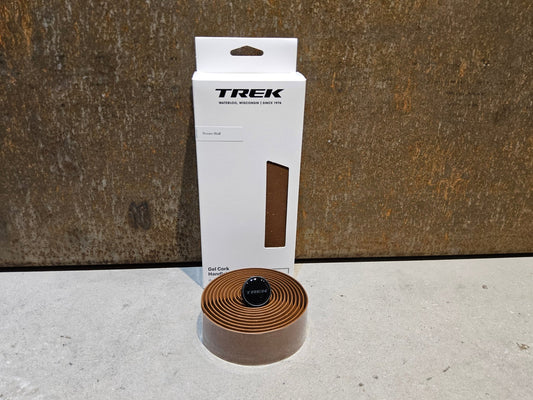 Griffe und Lenkerbänder von Trek, TREK GEL CORK LENKERBANDSET / BROWN WALL vor USEDBIKES - OB.DE Hintergrund