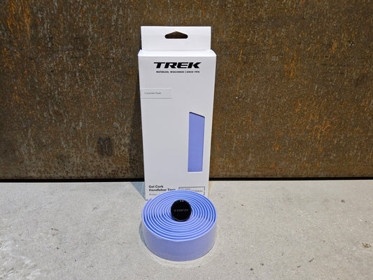 Griffe und Lenkerbänder von Trek, TREK GEL CORK LENKERBANDSET / LAVENDER HAZE vor USEDBIKES - OB.DE Hintergrund