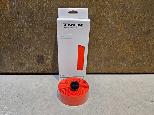 Griffe und Lenkerbänder von Trek, TREK GEL CORK LENKERBANDSET / VIPER RED vor USEDBIKES - OB.DE Hintergrund