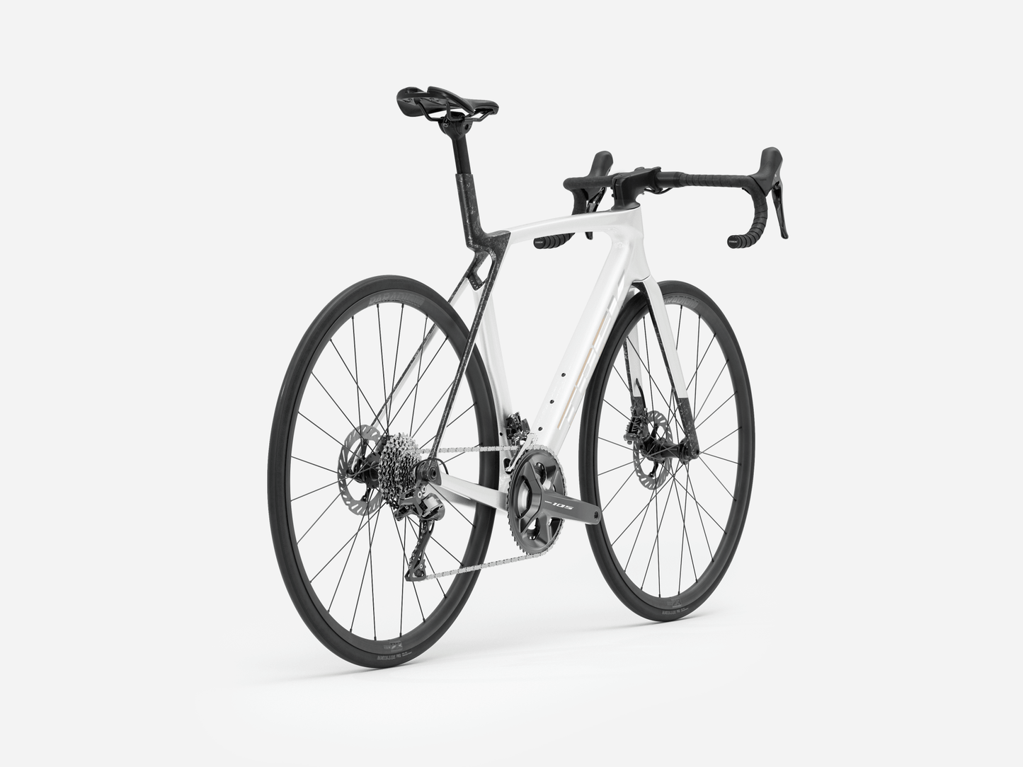 Rennrad von Trek, TREK MADONE SL 5 GEN 8 / GLOSS CRYSTAL WHITE / MATTE DEEP SMOKE / S vor USEDBIKES - OB.DE Hintergrund