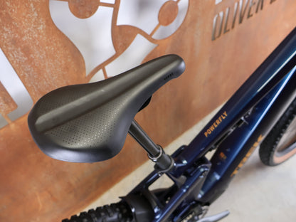 E - Mountainbike von Trek, TREK POWERFLY+ FS 8 GEN 4 / MATTE/GLOSS MULSANNE BLUE / M vor USEDBIKES - OB.DE Hintergrund