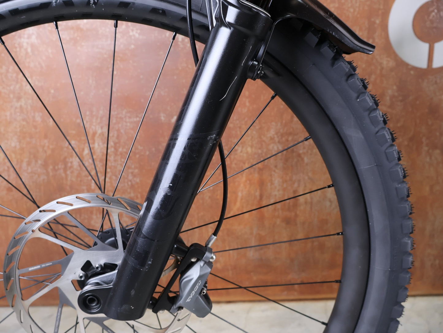 E - Mountainbike von Trek, TREK RAIL+ 9.8 GX AXS T - TYPE GEN 5 / PENNYFLAKE / XL vor USEDBIKES - OB.DE Hintergrund