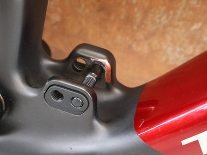 Mountainbikerahmen von Trek, TREK TOP FUEL CARBON RAHMEN / GRÖßE M / FACTORY RACING TEAM / BASTLERWARE vor USEDBIKES-OB.DE Hintergrund