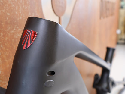 Mountainbikerahmen von Trek, TREK TOP FUEL CARBON RAHMEN / GRÖßE M / FACTORY RACING TEAM / BASTLERWARE vor USEDBIKES-OB.DE Hintergrund