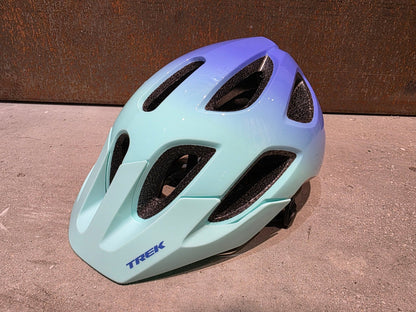 Helme von Trek, TREK TYRO JUGEND FAHRRADHELM / ALOHA GREEN ULTRA VIOLET vor USEDBIKES - OB.DE Hintergrund
