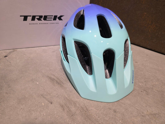 Helme von Trek, TREK TYRO JUGEND FAHRRADHELM / ALOHA GREEN ULTRA VIOLET vor USEDBIKES - OB.DE Hintergrund