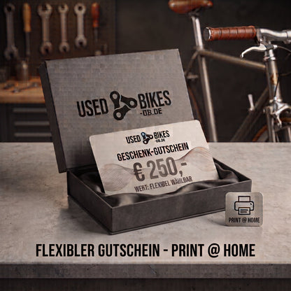Gutschein von Used Bikes Oliver Blas GmbH, USEDBIKES-OB.DE - Geschenkgutschein vor USEDBIKES-OB.DE Hintergrund