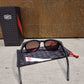 100% SONNENBRILLE CAMPO SOFT TACT CRYSTAL BLACK HIPER RED MULTILAYER